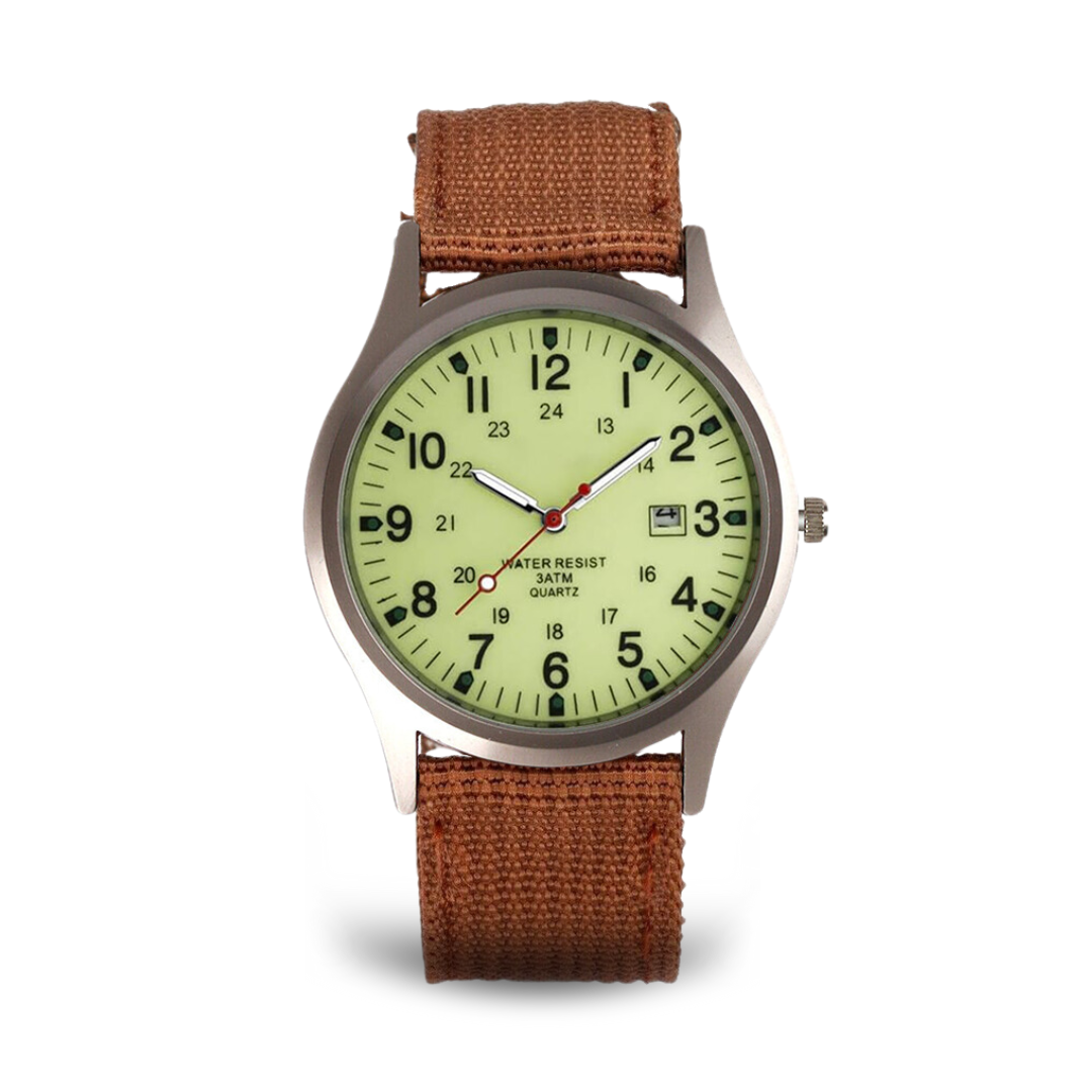 Casual Military Inspired Watch™ - Coffee Fluorescent