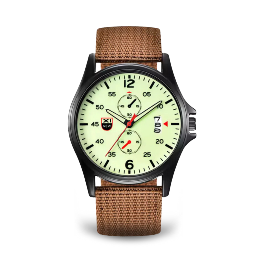 Military Quartz Watch™ - Fluorescent Dark Brown