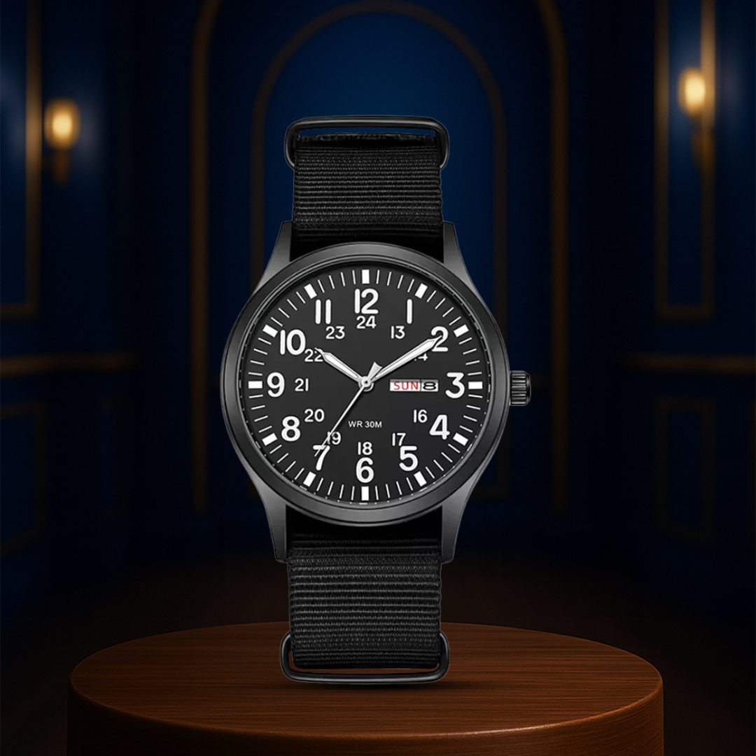 Thomas | Minimalist Field Watch with Functional Strap