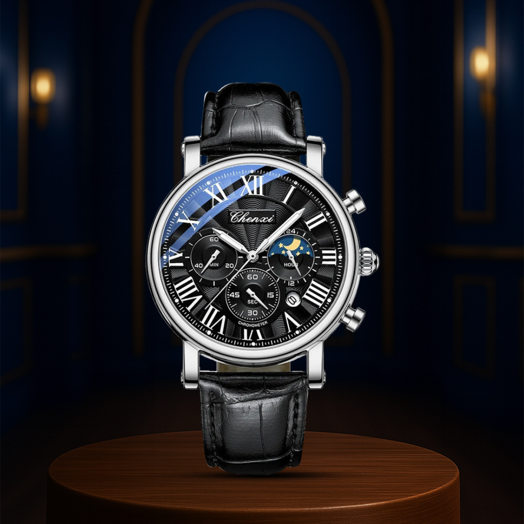 Gregory | Chrono Lunar Leather Watch